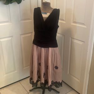 Womens dress nylon top with taffeta skirt.